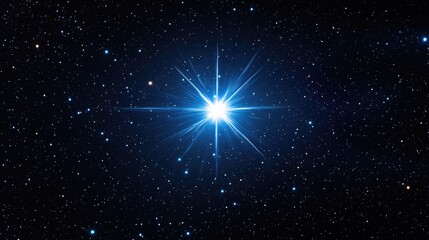 Starscape. Serene Starry Sky in Outer Space, Illuminated Stellar Universe