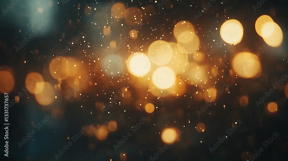 Wall mural a blurred background of glowing orbs and particles creating a dreamy atmosphere.