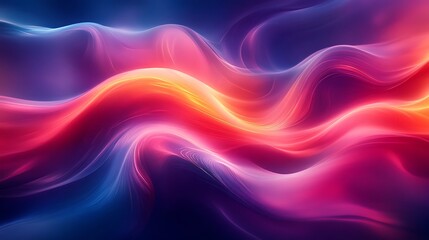 Obraz premium Dynamic vibrant waves and energy flow in art high resolution hd image