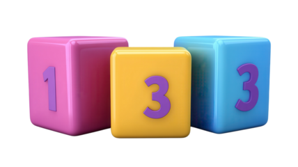 Colorful stacking blocks featuring numbers for early childhood education and play activities
