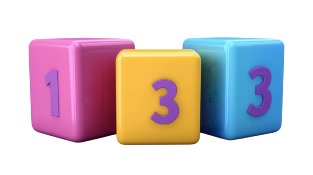 Colorful stacking blocks featuring numbers for early childhood education and play activities