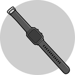 simple illustration of a black watch