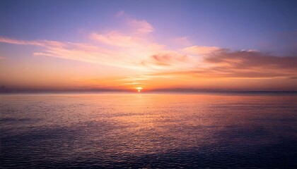 Obraz premium 夕日, 夕焼け, 海, 海景, サンセット, 太陽, 水面, 波, 美しい空, ロマンチック, 自然, 夏, 青空, オレンジ色の空, パープルの空