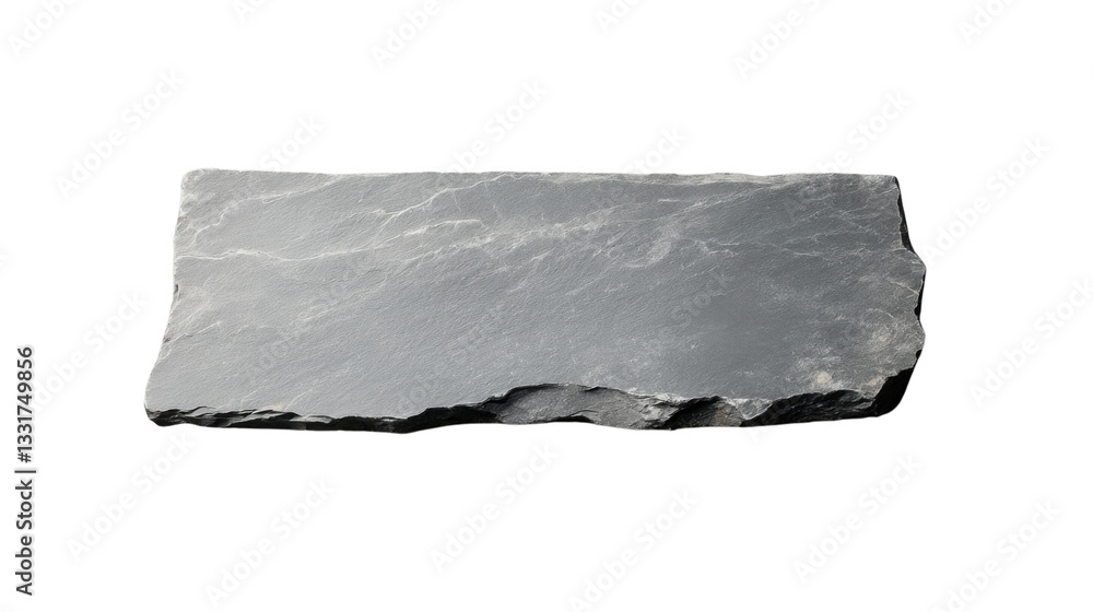 Aufkleber rectangular piece of slate rock isolated on transparent background