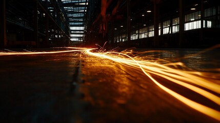 Industrial metal fabrication sparks