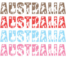 Rustic Western Text Sublimation Clipart Vector Illustration &ndash; Vintage Cowboy Typography Design, Rodeo Lettering, Wild West Font Art, Retro Western Aesthetic for T-Shirts, Mugs, Prints, and Digital Dow