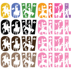 Rustic Western Text Sublimation Clipart Vector Illustration – Vintage Cowboy Typography Design, Rodeo Lettering, Wild West Font Art, Retro Western Aesthetic for T-Shirts, Mugs, Prints, and Digital Dow