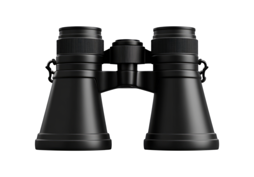Pair of Binoculars on White Background Transparent