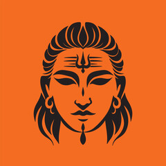 Shiva vector silhouette 