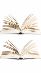 Fototapeta premium Two open books, showcasing pages