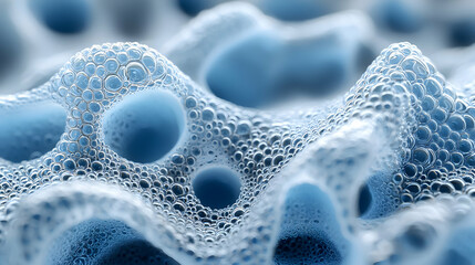Abstract Blue Foam Texture Background