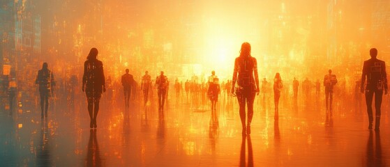 Business Growth Digital Network Marketing Strategy Data Analysis Technology Customer Service Teamwork Financial Success