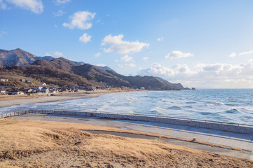 新潟　冬の日本海（新潟市西蒲区）