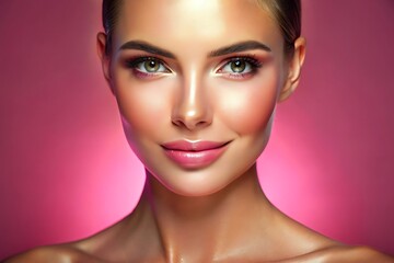 Fototapeta premium Close-Up of Rejuvenated Skin with Radiant Glow