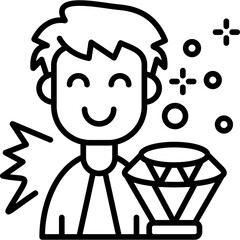 Diamond Icon Vector Element