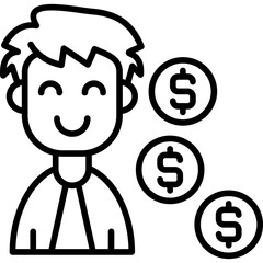Coin Icon Vector Element