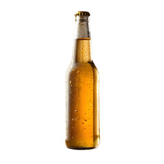 bottle of beer on white background