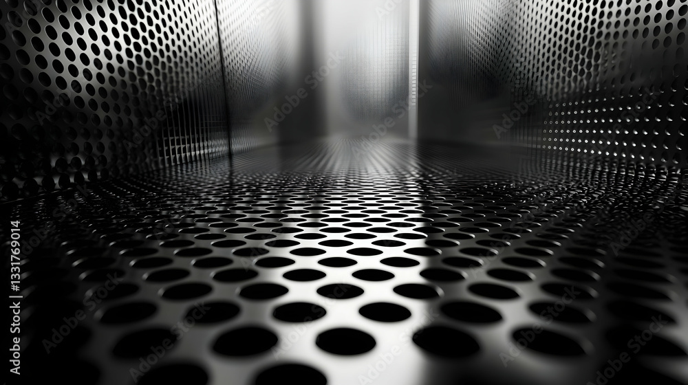 Aufkleber abstract metallic background with shiny reflective texture