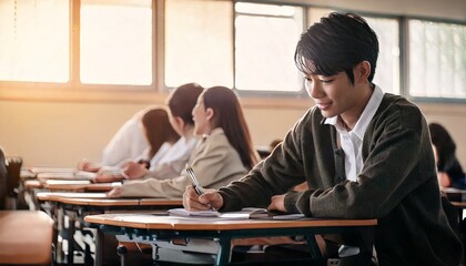 공부하는 한국 대학생