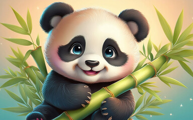 panda eating bamboo