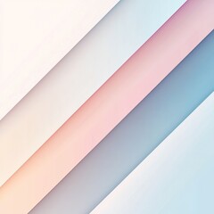 Obraz premium Abstract geometric layered design with soft, pastel colors. Diagonal stripes create a dynamic visual effect