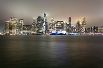 Nocna panorama Nowego Jorku
