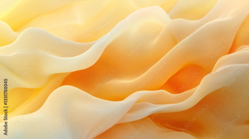 Poster soft flowing fabric forms abstract undulating shapes and designs