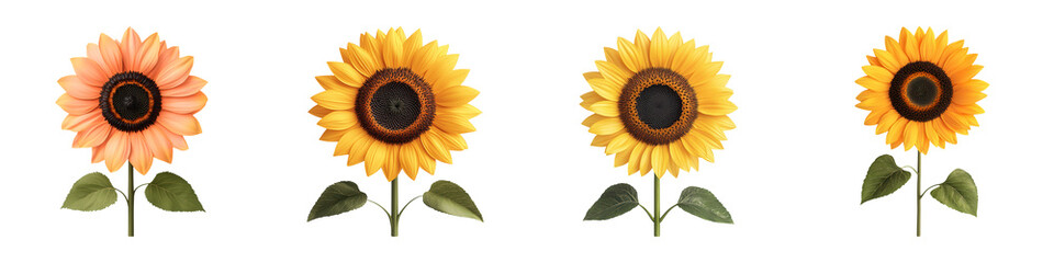 Obraz premium Gentle Watercolor Sunflowers in Soft Pastel Colors for Art Design