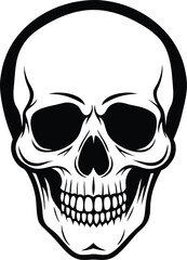 Fototapeta premium A skull with a skull and a black background with blotches