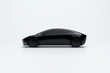 Sleek black car silhouette showcases modern design and aerodynam