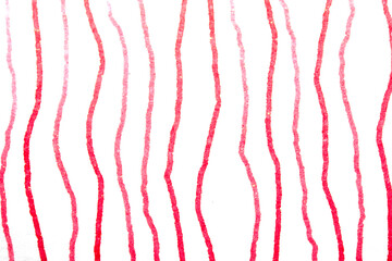 Simple pink red pen ink wavy scribble lines on a white background