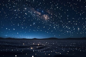 Radiant Stars Dotted Across a Dark Night Sky