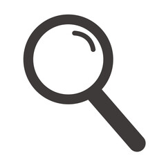 虫めがねのシルエットイラスト：調査・研究のベクター素材 - Magnifying Glass Silhouette Illustration: Research and Study Vector Material