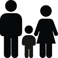 Happy family concept.parents and children in different color.
family members. unity and togetherness concept, family concept.use for logo and banner.
Vector design EPS 10.