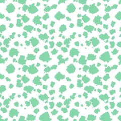 Seamless abstract textured pattern. Simple background green, white texture. Digital brush strokes background. Illustration. Design for textile fabrics, wrapping paper, background, wallpaper, cover.