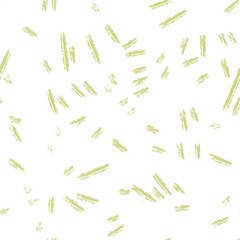 Seamless abstract pattern. Green lines on white. Digital brush strokes. Design for textile fabrics, wrapping paper, background, wallpaper, cover.