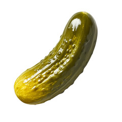 marinated pickled cucumber isolated on white background