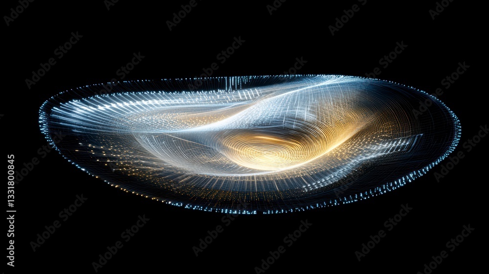 Poster dynamic light patterns: captivating light trails dance across a dark canvas, weaving together ethere