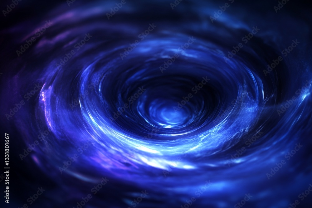 Poster Vortex of swirling cosmic colors in a deep space setting creating an intriguing visual spectacle