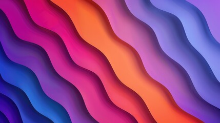 Obraz premium Vibrant Wavy Patterns in Gradient Colors for Modern Design