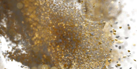 Abstract background of sparkling gold and silver glitter. Perfect for luxury brands.