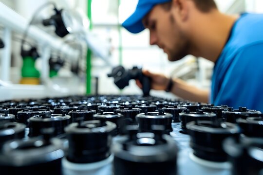 worker in the factory - Powered by Adobe