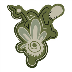 Abstract colorful doodle shape. Vector creative design element.