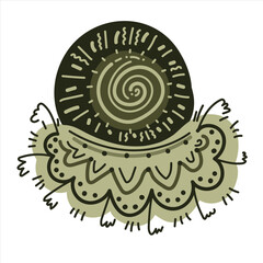 Abstract colorful doodle shape. Vector creative design element.