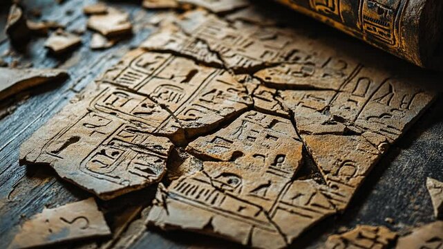 Cracked Clay Tablet Reveals Ancient Hieroglyphs and Civilizations Secrets Discovery