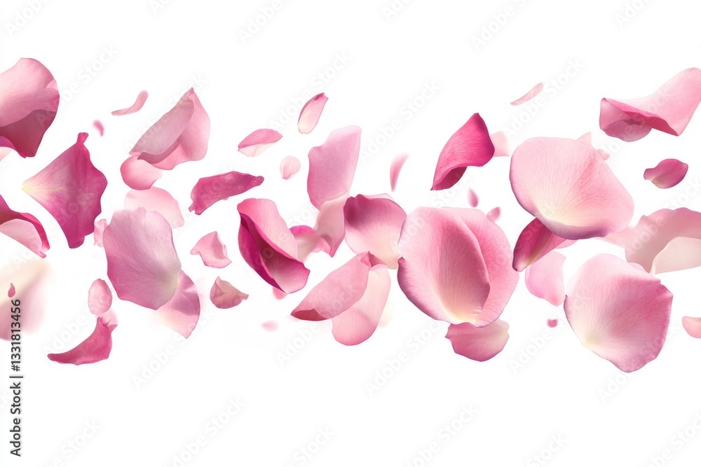 Aufkleber petals floating gracefully in the air creating an ethereal atmosphere of beauty and calm