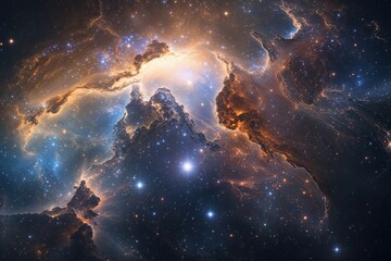 Fototapeta premium Cosmic Background of Luminous Imagery with Extraordinary Depth and Stellar Essence