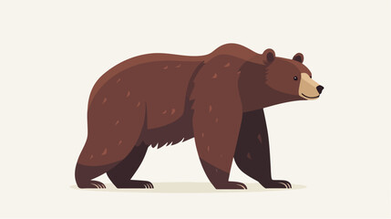 Fototapeta premium Brown bear illustration. Bear. Wild animal.
