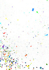 silver confetti explosion festive background