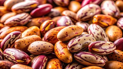 Night Photography of Pinto Beans Isolated on White Background - High-Quality Stock Image for Culinary, Health, and Nutrition Purposes